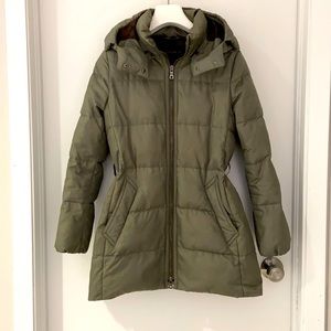 Coach Olive Green Goose Down Puffer Jacket
